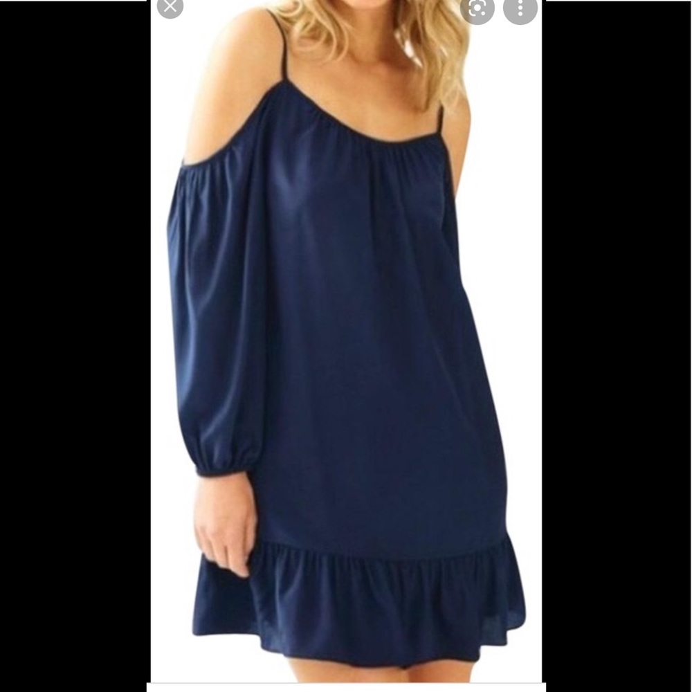 Lilly Pulitzer off the shoulder silk dress